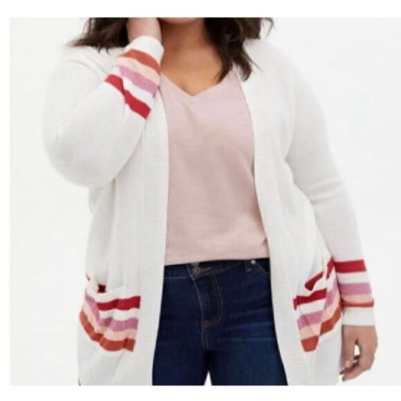 Torrid Open Front Cream Cardigan Sweater Women’s 2X - Picture 1 of 7